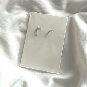 OAK + FORT Silver Minimalist Earrings
